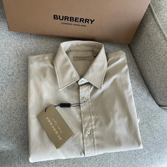 Burberry Shirts Authentic Burberry Runway Button Down Collar Shirt Never Wornsize 5539slim Poshmark